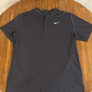 Nike Men's Charcoal Collarless Golf Polo